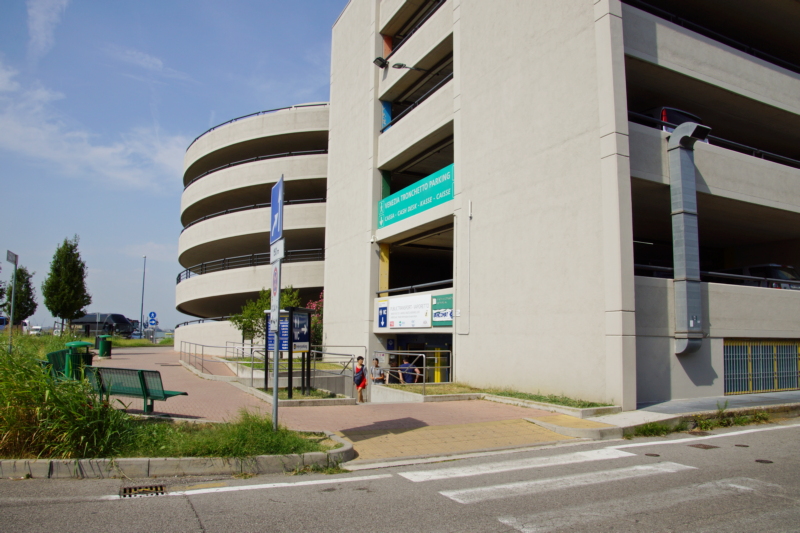 der barrierefreie Ausgang des Parkhaus Tronchetto